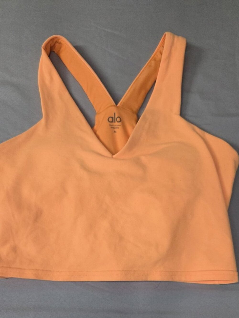 Alo Yoga M Peach Cropped Athletic Tank